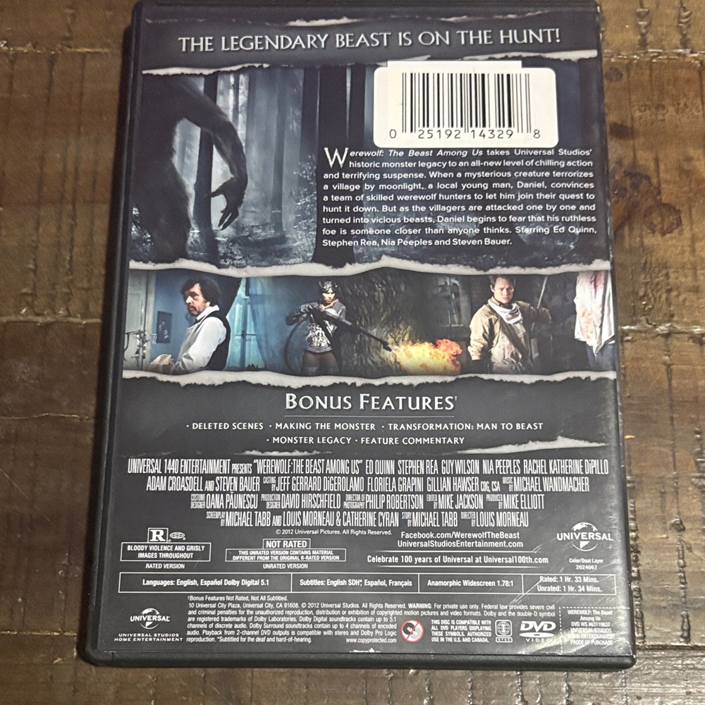 Werewolf: The Beast Among Us DVD - Bundle and Save 5/$20 - Picture 3 of 3